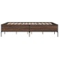 vidaXL Estructura cama madera ingeniería metal marrón roble 120x200 cm vidaXL Estructura cama madera ingeniería metal marrón roble 120x200 cm