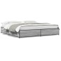 vidaXL Estructura cama madera ingeniería metal gris Sonoma 200x200 cm vidaXL Estructura cama madera ingeniería metal gris Sonoma 200x200 cm