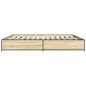 vidaXL Estructura cama madera ingeniería metal roble Sonoma 160x200 cm vidaXL Estructura cama madera ingeniería metal roble Sonoma 160x200 cm