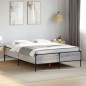 vidaXL Estructura cama madera ingeniería metal gris Sonoma 140x190 cm vidaXL Estructura cama madera ingeniería metal gris Sonoma 140x190 cm