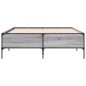 vidaXL Estructura cama madera ingeniería metal gris Sonoma 140x190 cm vidaXL Estructura cama madera ingeniería metal gris Sonoma 140x190 cm