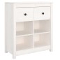 vidaXL Aparador de madera maciza de pino blanco 70x35x80 cm vidaXL Aparador de madera maciza de pino blanco 70x35x80 cm