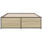 vidaXL Estructura cama madera ingeniería metal roble Sonoma 120x190 cm vidaXL Estructura cama madera ingeniería metal roble Sonoma 120x190 cm