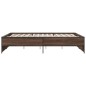 vidaXL Estructura cama madera ingeniería metal marrón roble 150x200 cm vidaXL Estructura cama madera ingeniería metal marrón roble 150x200 cm