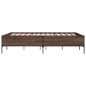 vidaXL Estructura cama madera ingeniería metal marrón roble 150x200 cm vidaXL Estructura cama madera ingeniería metal marrón roble 150x200 cm