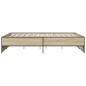 vidaXL Estructura cama madera ingeniería metal roble Sonoma 160x200 cm vidaXL Estructura cama madera ingeniería metal roble Sonoma 160x200 cm