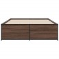 vidaXL Estructura cama madera ingeniería metal marrón roble 140x190 cm