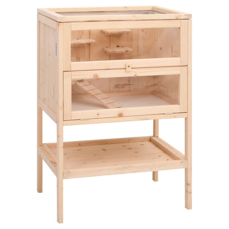 vidaXL Jaula para hámster madera maciza abeto 55x40x80 cm vidaXL Jaula para hámster madera maciza abeto 55x40x80 cm