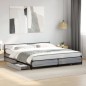 vidaXL Cama con cajones madera ingeniería gris Sonoma 200x200 cm vidaXL Cama con cajones madera ingeniería gris Sonoma 200x200 cm