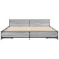 vidaXL Cama con cajones madera ingeniería gris Sonoma 200x200 cm vidaXL Cama con cajones madera ingeniería gris Sonoma 200x200 cm