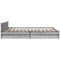 vidaXL Cama con cajones madera ingeniería gris Sonoma 200x200 cm vidaXL Cama con cajones madera ingeniería gris Sonoma 200x200 cm