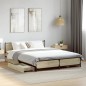 vidaXL Cama con cajones madera ingeniería roble Sonoma 140x190 cm vidaXL Cama con cajones madera ingeniería roble Sonoma 140x190 cm