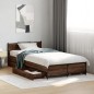 vidaXL Cama con cajones madera de ingeniería marrón roble 75x190 cm vidaXL Cama con cajones madera de ingeniería marrón roble 75x190 cm