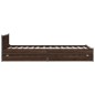 vidaXL Cama con cajones madera de ingeniería marrón roble 75x190 cm vidaXL Cama con cajones madera de ingeniería marrón roble 75x190 cm