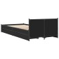 vidaXL Cama con cajones madera de ingeniería negro 100x200 cm vidaXL Cama con cajones madera de ingeniería negro 100x200 cm