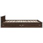 vidaXL Cama con cajones madera de ingeniería marrón roble 140x200 cm