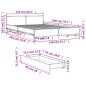 vidaXL Cama con cajones madera de ingeniería marrón roble 140x200 cm