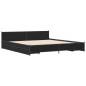 vidaXL Estructura cama con cajones madera ingeniería negra 180x200 cm vidaXL Estructura cama con cajones madera ingeniería negra 180x200 cm