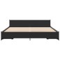 vidaXL Estructura cama con cajones madera ingeniería negra 180x200 cm vidaXL Estructura cama con cajones madera ingeniería negra 180x200 cm