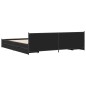 vidaXL Estructura cama con cajones madera ingeniería negra 180x200 cm vidaXL Estructura cama con cajones madera ingeniería negra 180x200 cm