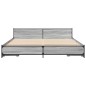 vidaXL Cama con cajones madera ingeniería gris Sonoma 180x200 cm vidaXL Cama con cajones madera ingeniería gris Sonoma 180x200 cm