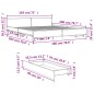 vidaXL Cama con cajones madera ingeniería gris Sonoma 180x200 cm vidaXL Cama con cajones madera ingeniería gris Sonoma 180x200 cm