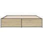 vidaXL Estructura cama madera ingeniería metal roble Sonoma 180x200 cm vidaXL Estructura cama madera ingeniería metal roble Sonoma 180x200 cm