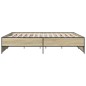 vidaXL Estructura cama madera ingeniería metal roble Sonoma 180x200 cm vidaXL Estructura cama madera ingeniería metal roble Sonoma 180x200 cm