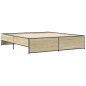 vidaXL Estructura cama madera ingeniería metal roble Sonoma 180x200 cm vidaXL Estructura cama madera ingeniería metal roble Sonoma 180x200 cm