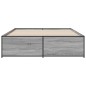 vidaXL Estructura cama madera ingeniería metal gris Sonoma 140x200 cm vidaXL Estructura cama madera ingeniería metal gris Sonoma 140x200 cm