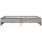 vidaXL Estructura cama madera ingeniería metal gris Sonoma 140x200 cm vidaXL Estructura cama madera ingeniería metal gris Sonoma 140x200 cm