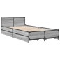vidaXL Cama con cajones madera de ingeniería gris Sonoma 90x190 cm vidaXL Cama con cajones madera de ingeniería gris Sonoma 90x190 cm