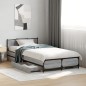 vidaXL Cama con cajones madera de ingeniería gris Sonoma 90x190 cm vidaXL Cama con cajones madera de ingeniería gris Sonoma 90x190 cm