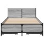 vidaXL Cama con cajones madera de ingeniería gris Sonoma 90x190 cm vidaXL Cama con cajones madera de ingeniería gris Sonoma 90x190 cm