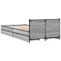 vidaXL Cama con cajones madera de ingeniería gris Sonoma 90x190 cm vidaXL Cama con cajones madera de ingeniería gris Sonoma 90x190 cm