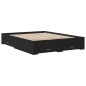 vidaXL Cama con cajones madera de ingeniería negro 140x200 cm vidaXL Cama con cajones madera de ingeniería negro 140x200 cm