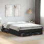 vidaXL Cama con cajones madera de ingeniería negro 140x200 cm vidaXL Cama con cajones madera de ingeniería negro 140x200 cm