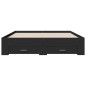 vidaXL Cama con cajones madera de ingeniería negro 140x200 cm vidaXL Cama con cajones madera de ingeniería negro 140x200 cm