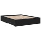 vidaXL Cama con cajones madera de ingeniería negro 140x200 cm vidaXL Cama con cajones madera de ingeniería negro 140x200 cm