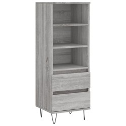 vidaXL Aparador alto madera contrachapada gris Sonoma 40x36x110 cm