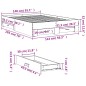vidaXL Cama con cajones madera ingeniería gris Sonoma 140x190 cm vidaXL Cama con cajones madera ingeniería gris Sonoma 140x190 cm