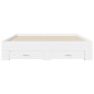 vidaXL Estructura cama con cajones madera ingeniería blanca 160x200 cm vidaXL Estructura cama con cajones madera ingeniería blanca 160x200 cm