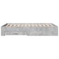 vidaXL Cama con cajones madera ingeniería gris hormigón 140x190 cm