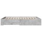 vidaXL Cama con cajones madera ingeniería gris hormigón 140x200 cm vidaXL Cama con cajones madera ingeniería gris hormigón 140x200 cm
