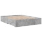 vidaXL Cama con cajones madera ingeniería gris hormigón 140x200 cm vidaXL Cama con cajones madera ingeniería gris hormigón 140x200 cm