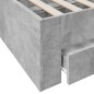 vidaXL Cama con cajones madera ingeniería gris hormigón 140x200 cm vidaXL Cama con cajones madera ingeniería gris hormigón 140x200 cm