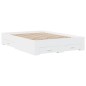vidaXL Cama con cajones madera de ingeniería blanco 120x200 cm