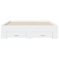 vidaXL Cama con cajones madera de ingeniería blanco 120x200 cm