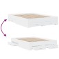 vidaXL Cama con cajones madera de ingeniería blanco 120x200 cm
