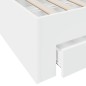 vidaXL Cama con cajones madera de ingeniería blanco 120x200 cm